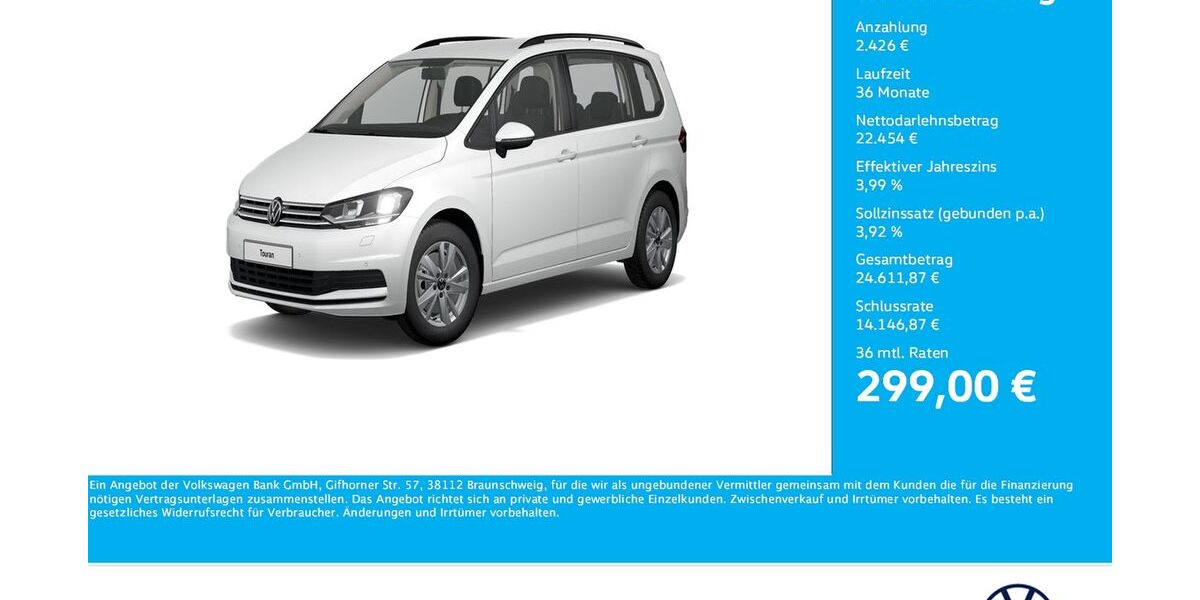 VW Touran 67.059 km 24.754 &euro; Dortmund 44379
