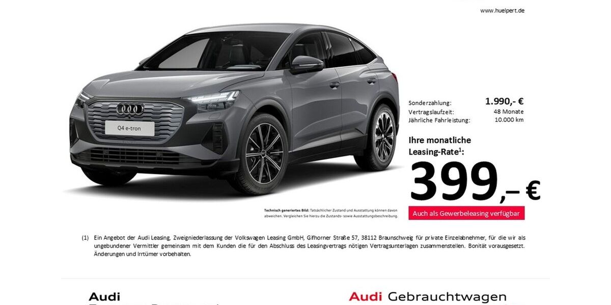 Audi Q4 e-tron 6.195 km 43.477 &euro; Dortmund 44143