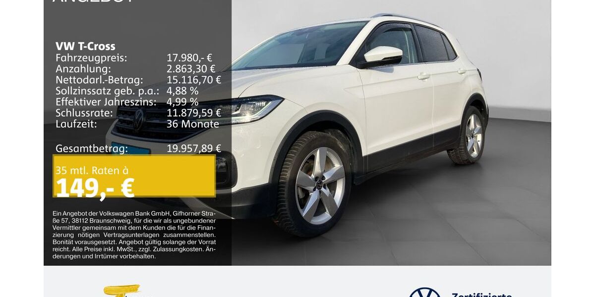 VW T-Cross 84.301 km 16.680 &euro; Bochum 44892