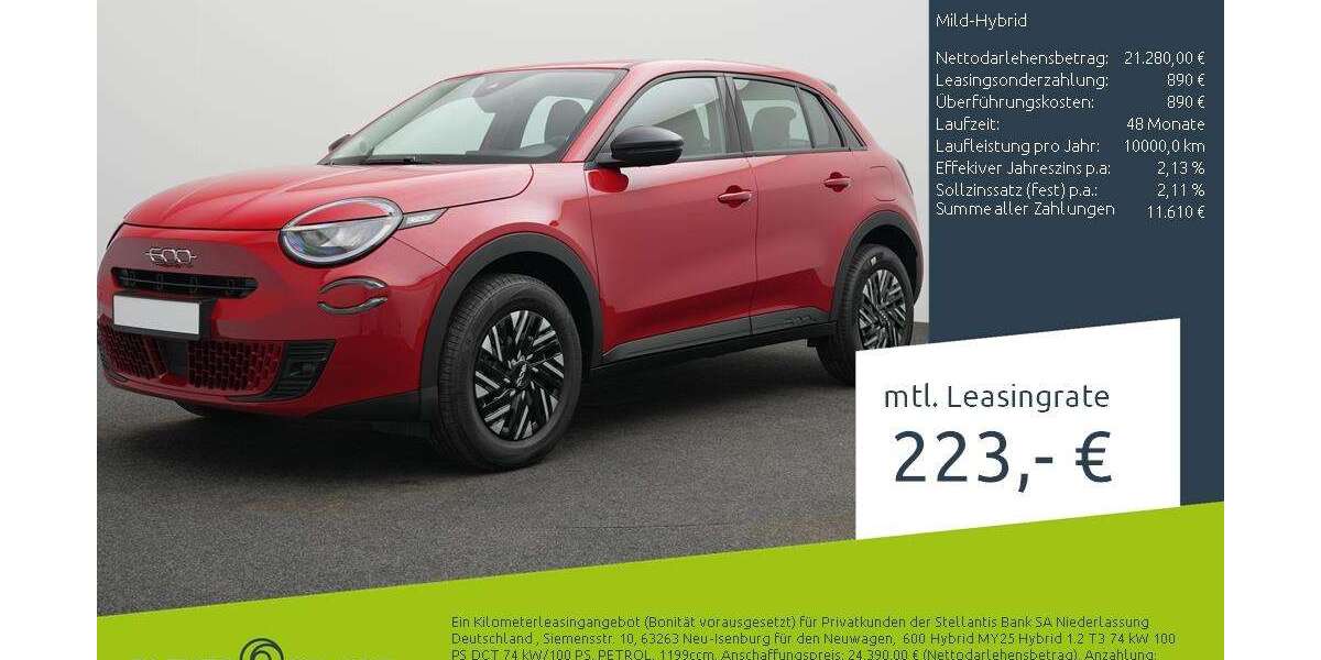 Fiat 600 1.700 km 21.280 &euro; Dülmen 48249