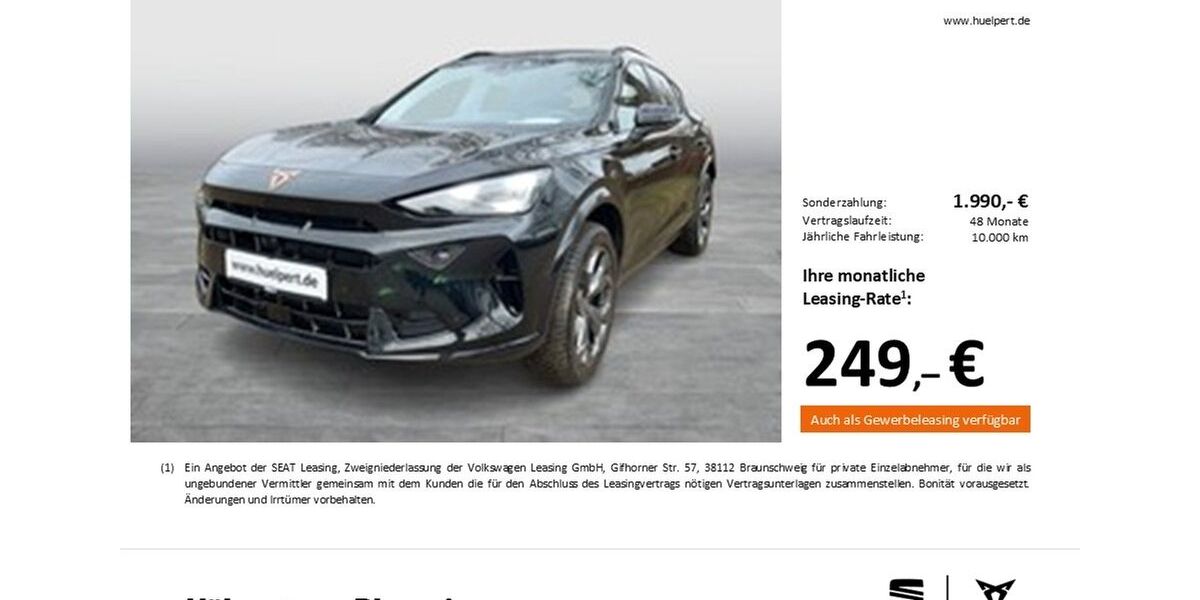 Cupra Formentor 15.851 km 31.677 &euro; Dortmund 44269