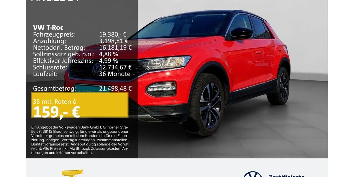 VW T-Roc 53.803 km 16.860 &euro; Herne 44653
