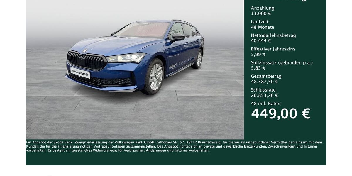 Skoda Superb 16.325 km 53.444 &euro; Dortmund 44309