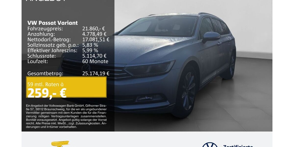 VW Passat Variant 81.988 km 20.980 &euro; Castrop-Rauxel 44575