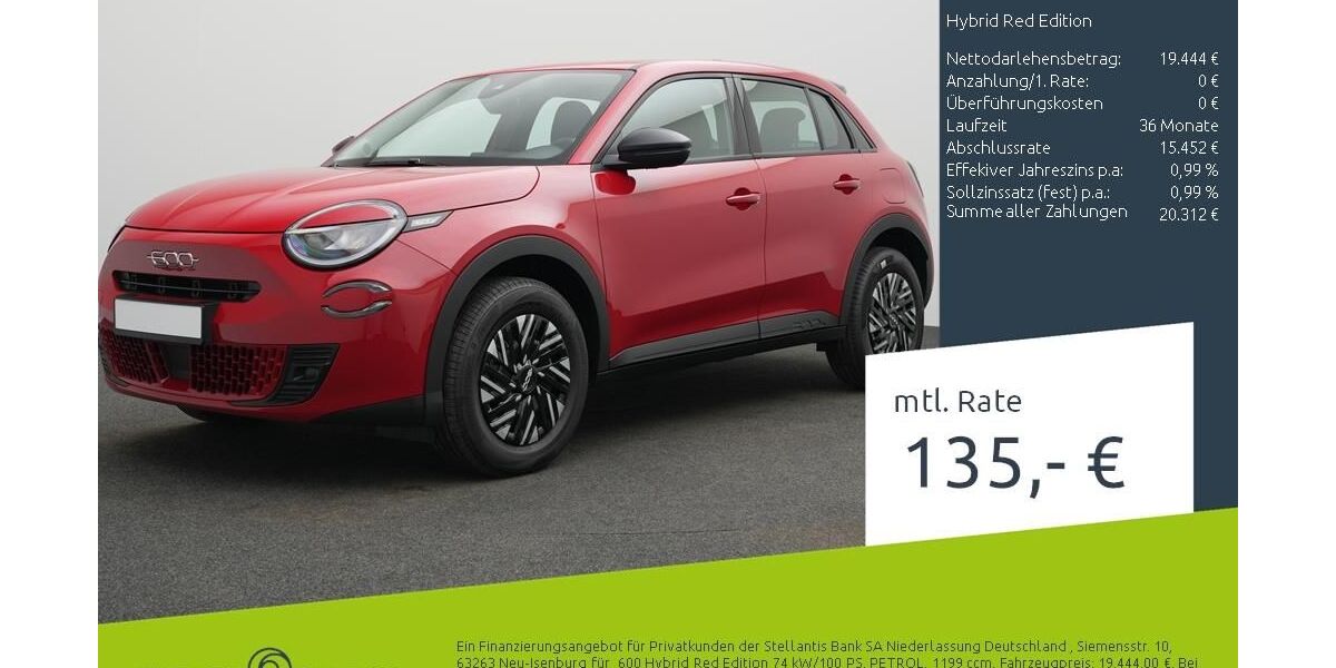 Fiat 600 3.731 km 19.555 &euro; Dülmen 48249