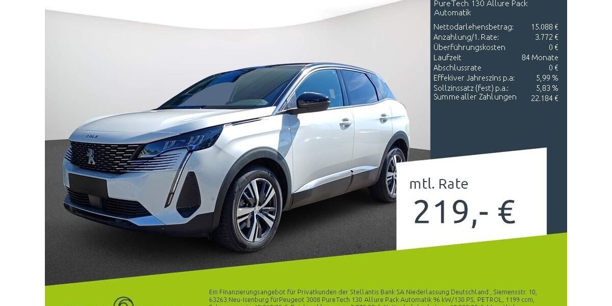 Peugeot 3008 22.268 km 18.860 &euro; Dülmen 48249