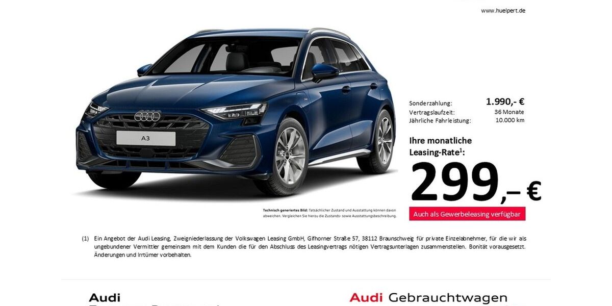 Audi A3 5.598 km 37.188 &euro; Dortmund 44143