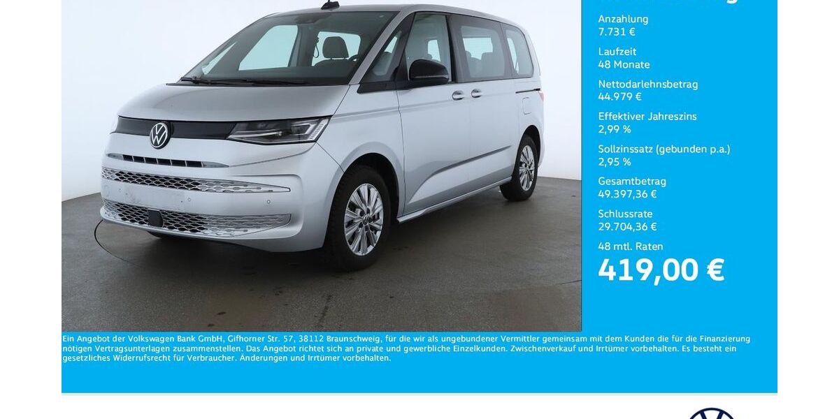 VW T7 Multivan 5.429 km 51.932 &euro; Dortmund 44379