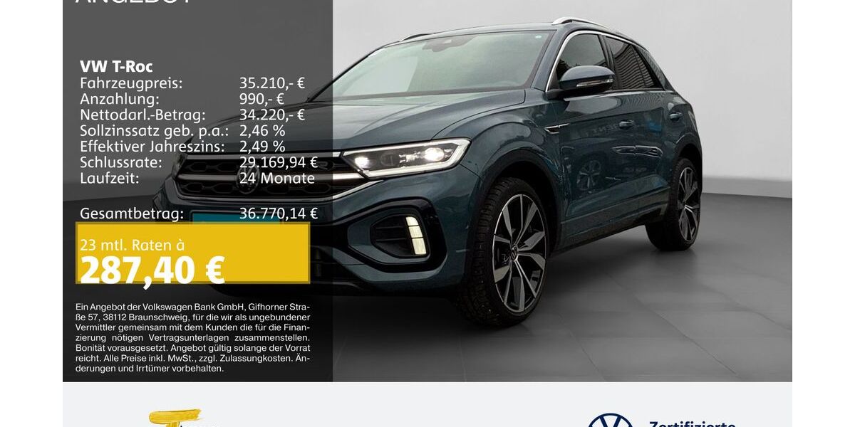 VW T-Roc 15.113 km 33.980 &euro; Herne 44653