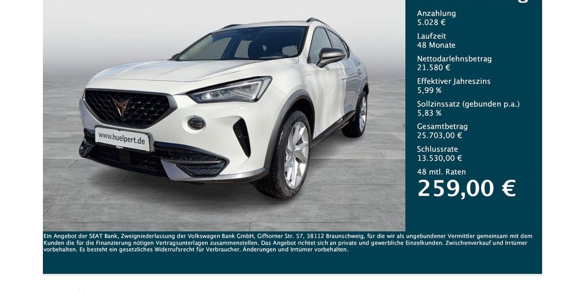 Cupra Formentor 29.058 km 26.476 &euro; Dortmund 44269