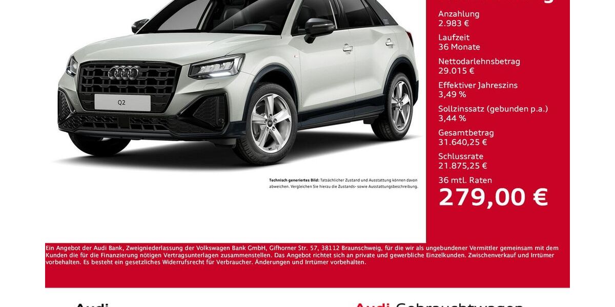 Audi Q2 11.635 km 31.998 &euro; Dortmund 44143