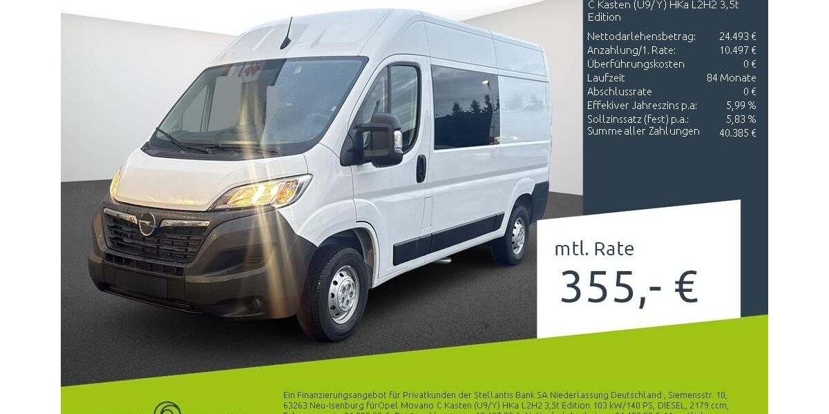 Opel Movano 1.504 km 34.990 &euro; Dülmen 48249