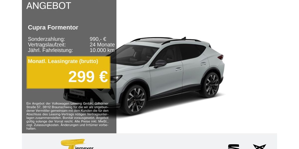 Cupra Formentor 20.183 km 43.770 &euro; Gelsenkirchen OT Beckhausen 45899