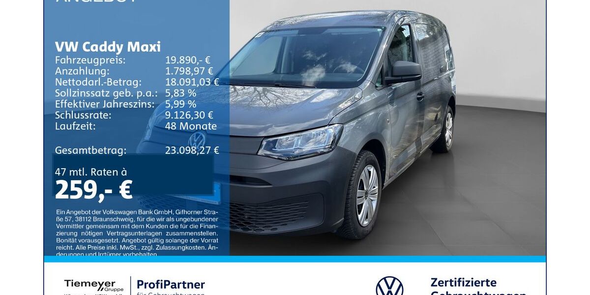 VW Caddy 47.869 km 19.890 &euro; Recklinghausen 45663