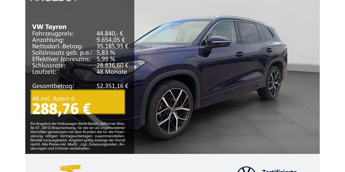VW Tayron 12.572 km 43.690 &euro; Dorsten 46282
