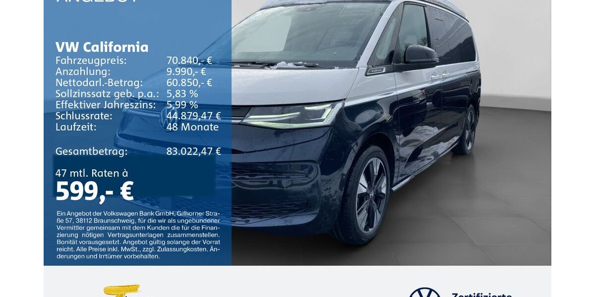 VW T7 California 14.982 km 69.630 &euro; Bochum 44892