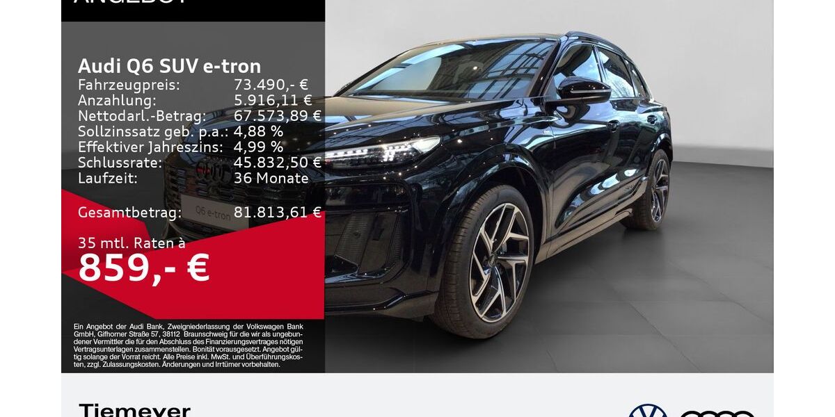 Audi Q6 e-tron 2.670 km 72.990 &euro; Gelsenkirchen 45894